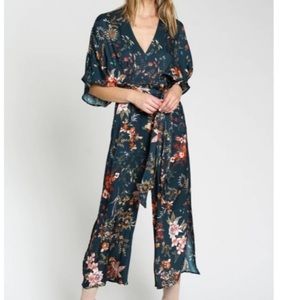 Anthropology Floral Jumpsuit